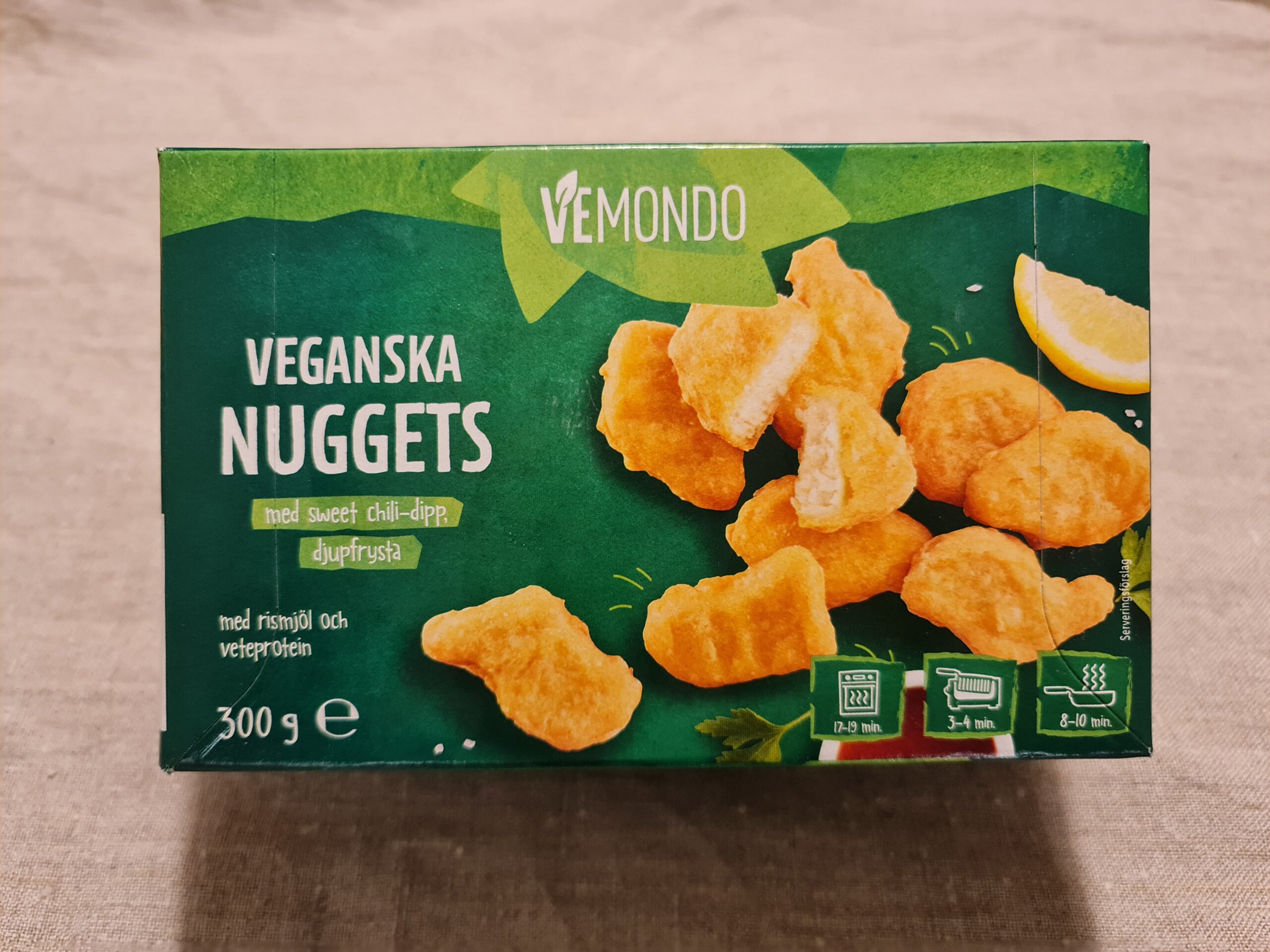 Vemondo veganska nuggets med sweet chili dipp från Lidl Vegojakt