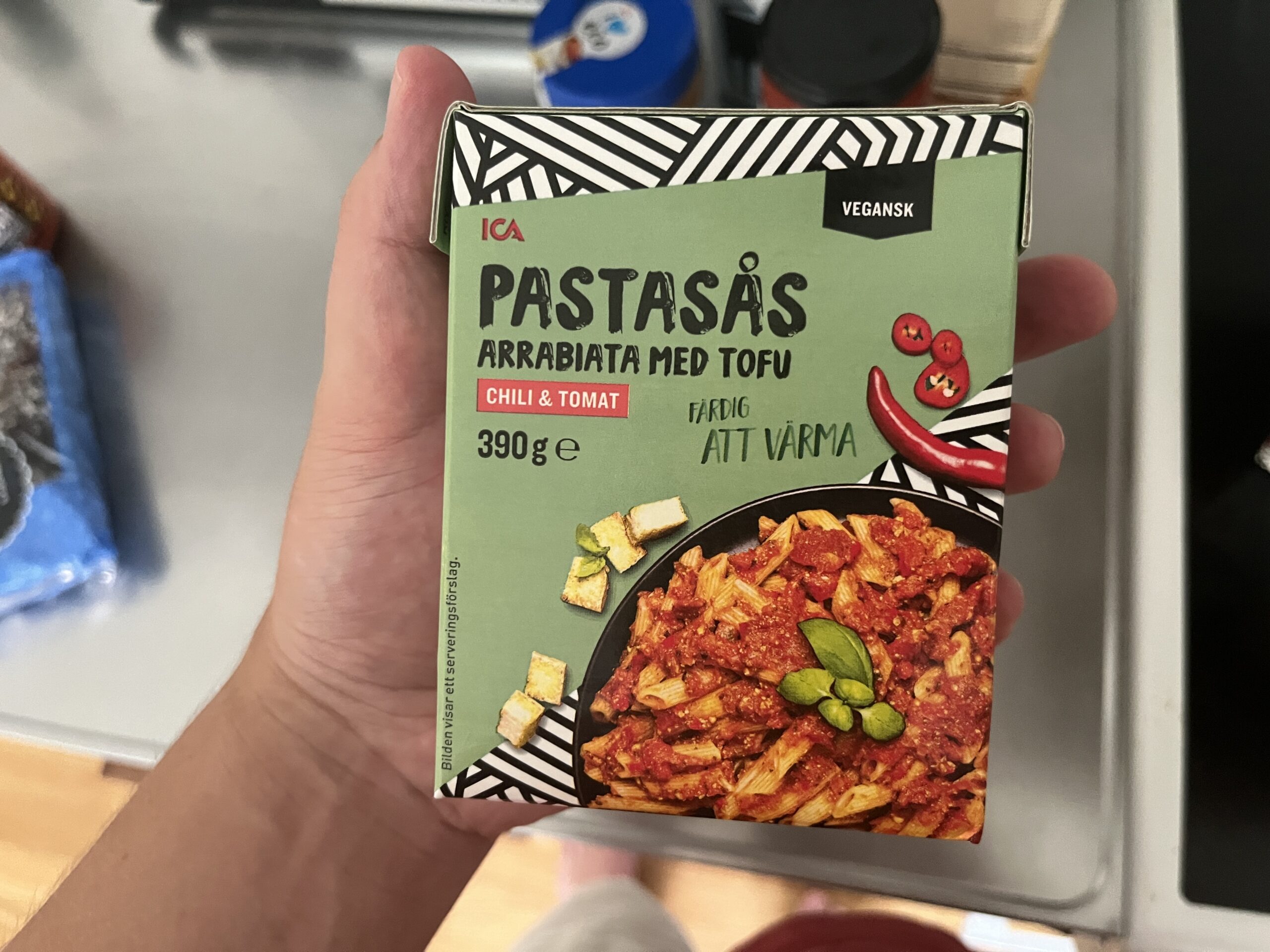 Ica pastasås arrabiata med tofu – vegansk pastasås 